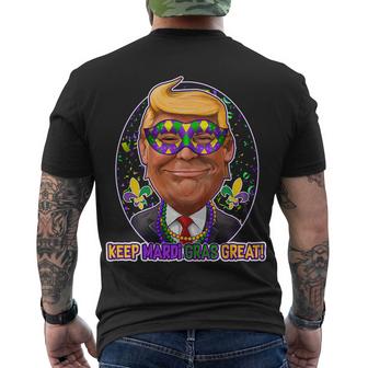 Trump Keep Mardi Gras Great T-Shirt Graphic Design Printed Casual Daily Basic Men's Crewneck Short Sleeve Back Print T-shirt