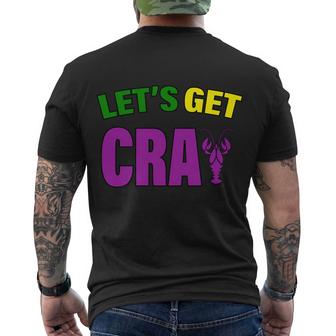 Lets Get Cray Mardi Gras Party Graphic Design Printed Casual Daily Basic Men's Crewneck Short Sleeve Back Print T-shirt