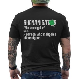 Shenanigator Definition St Patricks Day Graphic Design Printed Casual Daily Basic V2 Men's Crewneck Short Sleeve Back Print T-shirt