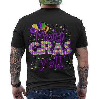 Mardi Gras Yall New Orleans Party T-Shirt Graphic Design Printed Casual Daily Basic Men's Crewneck Short Sleeve Back Print T-shirt