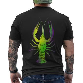 Mardi Gras Crawfish Graphic Design Printed Casual Daily Basic Men's Crewneck Short Sleeve Back Print T-shirt