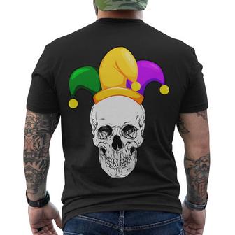 Mardi Gras Skull Parade Jester Graphic Design Printed Casual Daily Basic Men's Crewneck Short Sleeve Back Print T-shirt