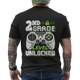 2Nd Grade Level Unlocked Funny Video Game Men's Crewneck Short Sleeve Back Print T-shirt - Monsterry