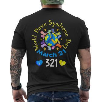 321 World Down Syndrome Awareness Day Rock Your Socks Men's T-shirt Back Print - Thegiftio UK