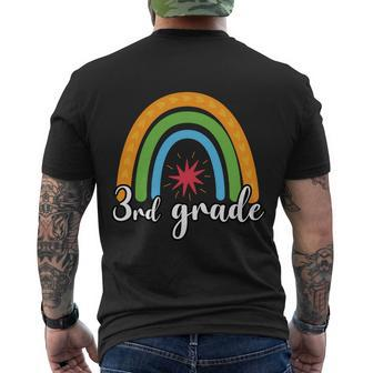 3Rd Grade Rainbow Lover Back To School Men's Crewneck Short Sleeve Back Print T-shirt - Monsterry CA