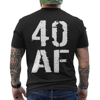 40 Af 40Th Birthday Tshirt Men's Crewneck Short Sleeve Back Print T-shirt - Monsterry AU