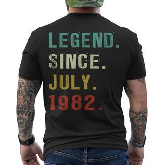 40 Years Old Legend Since July 1982 40Th Birthday Men's T-shirt Back Print - Seseable