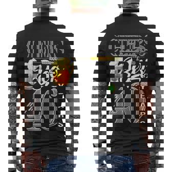 40Th Birthday Cheers And Beers To 40 Years Men's T-shirt Back Print - Thegiftio
