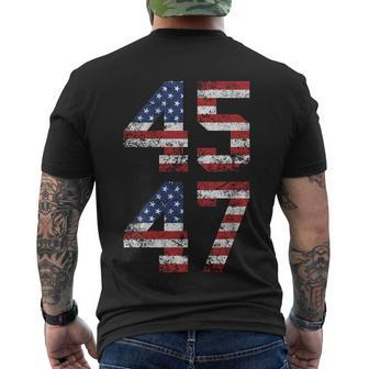 45 47 Trump 2024 Great Gift Tshirt Men's Crewneck Short Sleeve Back Print T-shirt - Monsterry AU