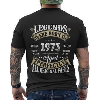 49St Birthday Vintage Legends Born In Men's T-shirt Back Print - Thegiftio UK