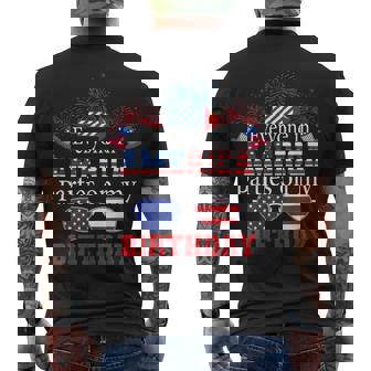 4Th Of July Birthday Bday Born On 4Th Of July Men's T-shirt Back Print | Seseable CA