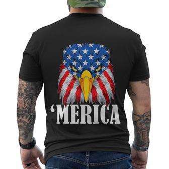 4Th July Eagle Merica America Independence Day Patriot Usa Gift Men's Crewneck Short Sleeve Back Print T-shirt - Monsterry AU