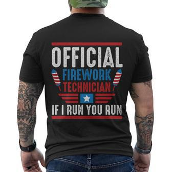 4Th Of July Firework Technician Shirt For And Men's T-shirt Back Print - Thegiftio UK