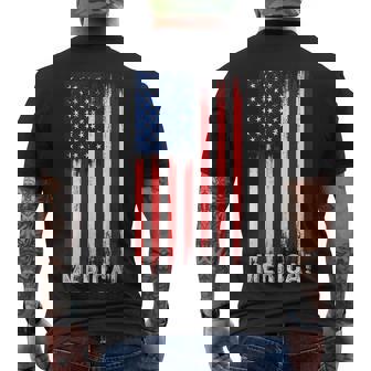 4Th Of July Independence Day Us American Flag Patriotic Men's T-shirt Back Print - Seseable