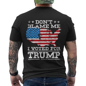 4Th Of July Dont Blame Me I Voted For Trump Men's Crewneck Short Sleeve Back Print T-shirt - Monsterry