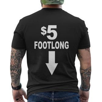 5 Dollar Foot Long Men's Crewneck Short Sleeve Back Print T-shirt - Monsterry AU