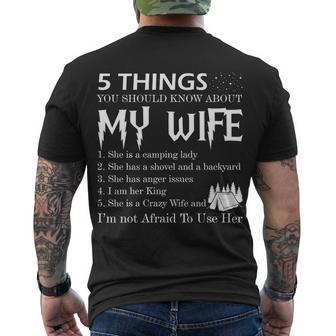 5 Things You Should Know About My Wife Tshirt Men's Crewneck Short Sleeve Back Print T-shirt - Monsterry DE