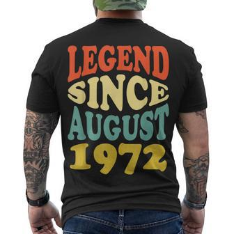 50 Year Old Legend Since August 1972 Birthday 50Th Men's T-shirt Back Print - Thegiftio UK