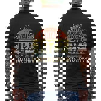 50 Year Old Vintage 1972 Limited Edition 50Th Birthday Men's T-shirt Back Print - Thegiftio UK