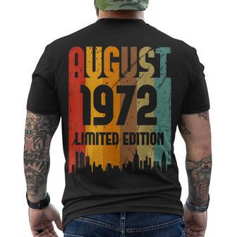 50 Years Old Vintage Awesome Since August 1972 50Th Birthday Men's T-shirt Back Print - Thegiftio UK