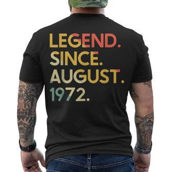 50 Years Old Vintage Legend Since August 1972 50Th Birthday Men's T-shirt Back Print - Thegiftio UK