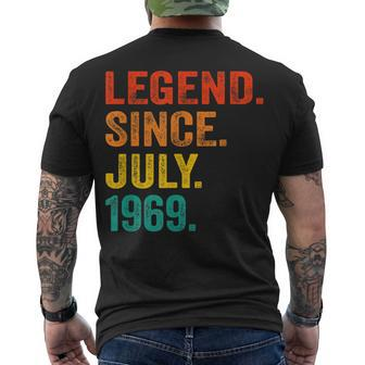 53Rd Birthday Legend Since July 1969 53 Years Old Vintage Men's T-shirt Back Print - Seseable