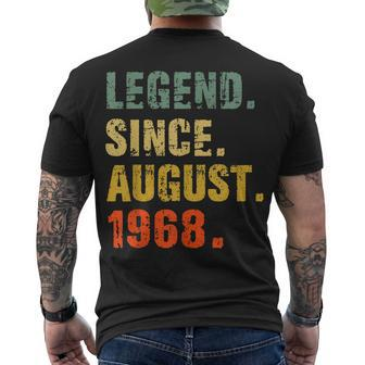 54 Year Old 54Th Birthday Legend Since August 1968 Men's T-shirt Back Print - Thegiftio UK