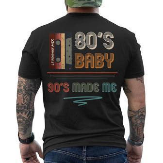 80S Baby 90S Made Me 90S Hip Hop Fans V2 Men's T-shirt Back Print - Seseable