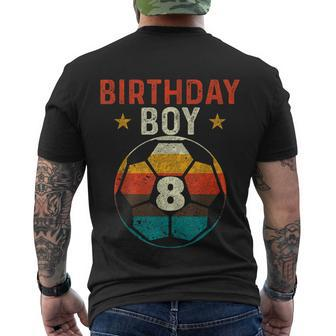 8Th Birthday Boy Soccer Lover 8 Years Old Bday Men's T-shirt Back Print - Thegiftio UK