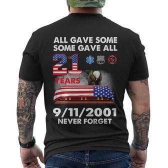 9 11 Never Forget 9 11 Never Forget All Gave Some Some Gave All 20 Years Men's T-shirt Back Print - Thegiftio UK