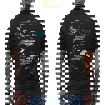 9 Types Of Whales Whale Breeds Species Whale Lover Men's T-shirt Back Print - Thegiftio