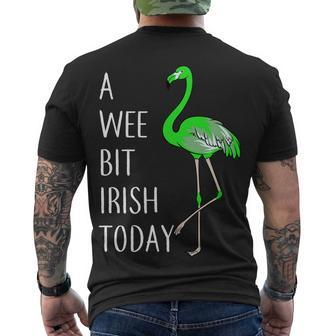 A Wee Bit Irish Today Flamingo Tshirt Men's Crewneck Short Sleeve Back Print T-shirt - Monsterry