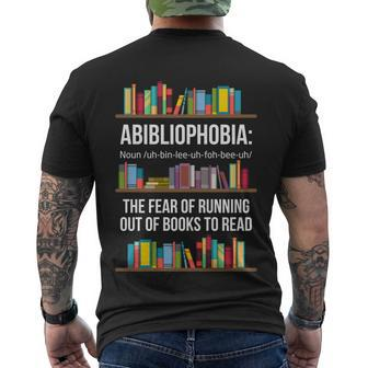 Abibliophobia Gift V2 Men's Crewneck Short Sleeve Back Print T-shirt - Monsterry