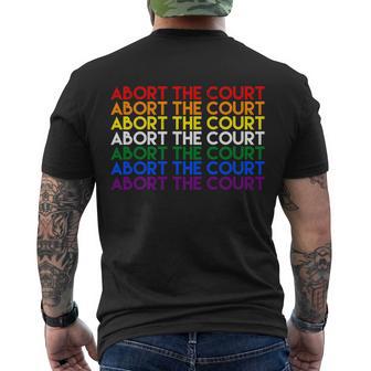 Abort The Court Pro Choice Feminist Retro Men's Crewneck Short Sleeve Back Print T-shirt - Monsterry AU