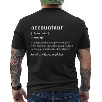 Accountant Definition Noun Accounting Major Cpa Funny Funny Gift Men's Crewneck Short Sleeve Back Print T-shirt - Monsterry UK