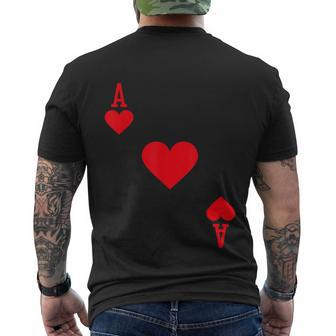 Ace Of Hearts Costume Tshirt Halloween Deck Of Cards Men's T-shirt Back Print - Thegiftio UK