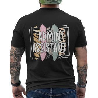 Admin Assistant Squad Administrative Assistant Gift Men's Crewneck Short Sleeve Back Print T-shirt - Monsterry CA