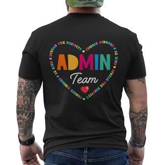 Admin Team Squad School Assistant Principal Administrator Great Gift Men's Crewneck Short Sleeve Back Print T-shirt - Monsterry AU