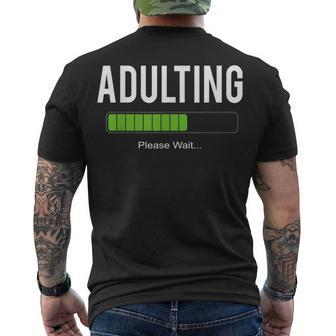 Adult 18Th Birthday Adulting For 18 Years Old Girls Boys Men's T-shirt Back Print - Seseable