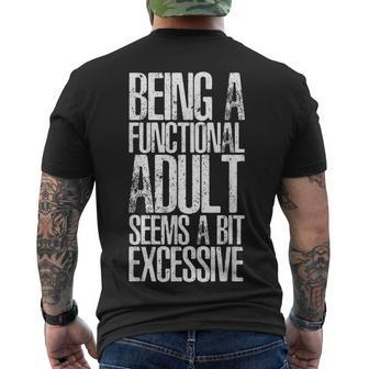 Adult-Ish Adulting 18Th Birthday Sarcastic Men's T-shirt Back Print - Seseable