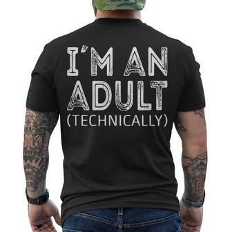 Im An Adult Technically 18Th Birthday And 21Th Birthday Men's T-shirt Back Print - Seseable
