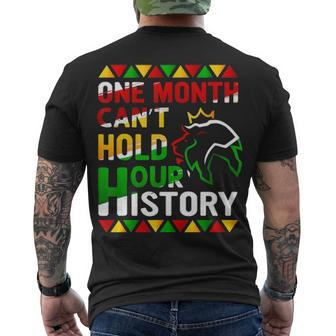 African Black King History One Month Cant Hold Our History Men's T-shirt Back Print - Thegiftio UK