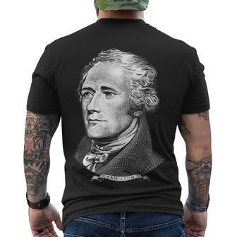 Alexander Hamilton Big Face Portrait A Ham Tshirt Men's Crewneck Short Sleeve Back Print T-shirt - Monsterry DE