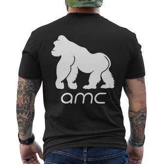 Amc To The Moon Short Squeeze Ape Men's Crewneck Short Sleeve Back Print T-shirt - Monsterry