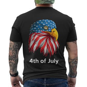 American Bald Eagle Mullet 4Th Of July Funny Usa Patriotic Gift Men's Crewneck Short Sleeve Back Print T-shirt - Monsterry
