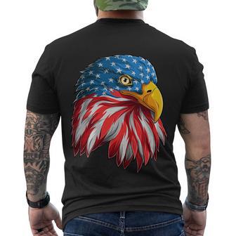 American Bald Eagle Mullet 4Th Of July Funny Usa Patriotic Gift V2 Men's Crewneck Short Sleeve Back Print T-shirt - Monsterry