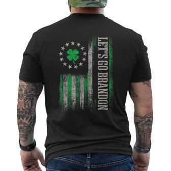 American Flag Patriots Lets Go Brandon St Patricks Day Men's T-shirt Back Print - Thegiftio UK