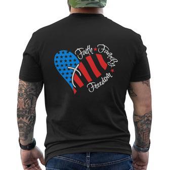 American Flag Usa Funny 4Th Of July Christian Men's Crewneck Short Sleeve Back Print T-shirt - Monsterry