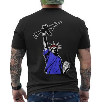 American Freedom A V2 Men's Crewneck Short Sleeve Back Print T-shirt - Monsterry AU