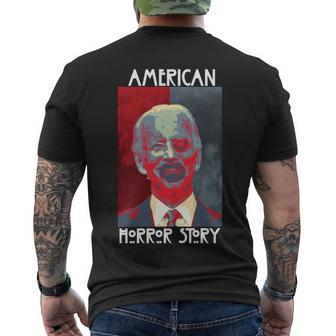 American Horror Funny Anti Biden Tshirt Men's Crewneck Short Sleeve Back Print T-shirt - Monsterry